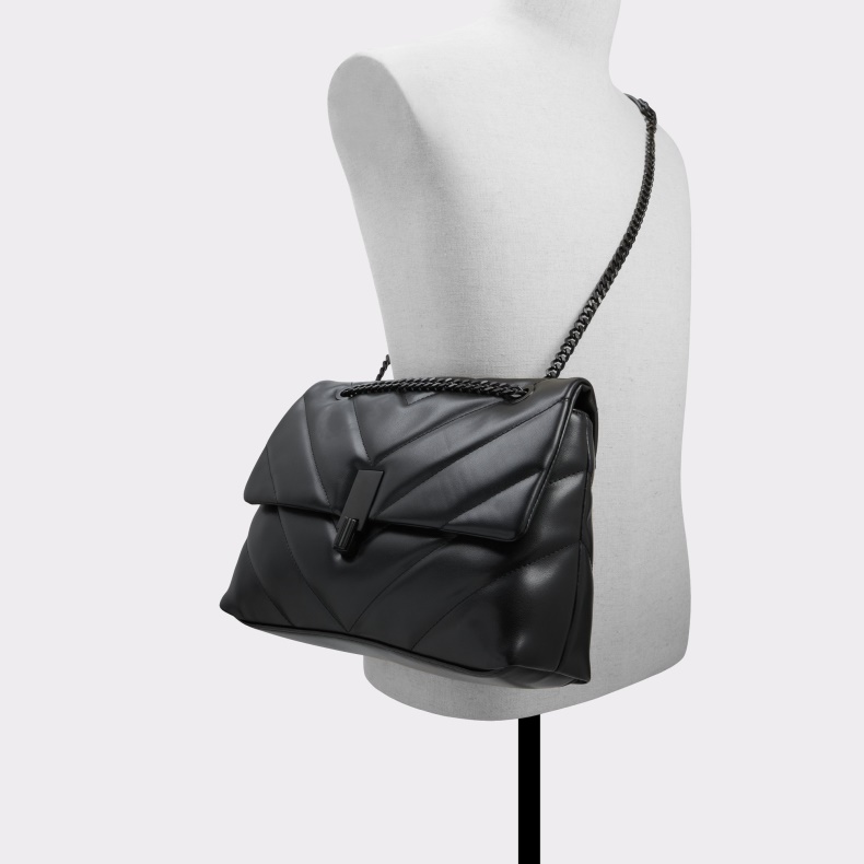 Sort Syntetisk Crinkle Ny Ankomst Rhiladiaax Crossbody Taske Fashion Aldo