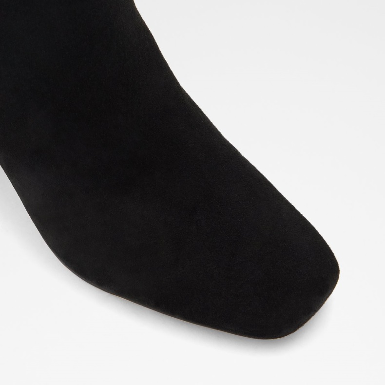 Satori Knæhøj Støvle Blokhæl Mode Sort Tekstil Aldo