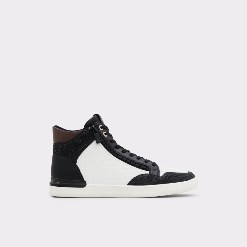 Mode Sort Syntetisk Skinnende Sauerbergg High Top Sneaker Aldo