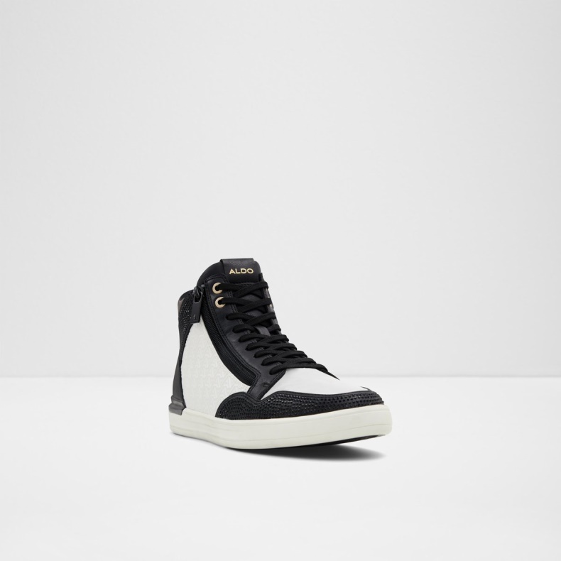 Mode Sort Syntetisk Skinnende Sauerbergg High Top Sneaker Aldo