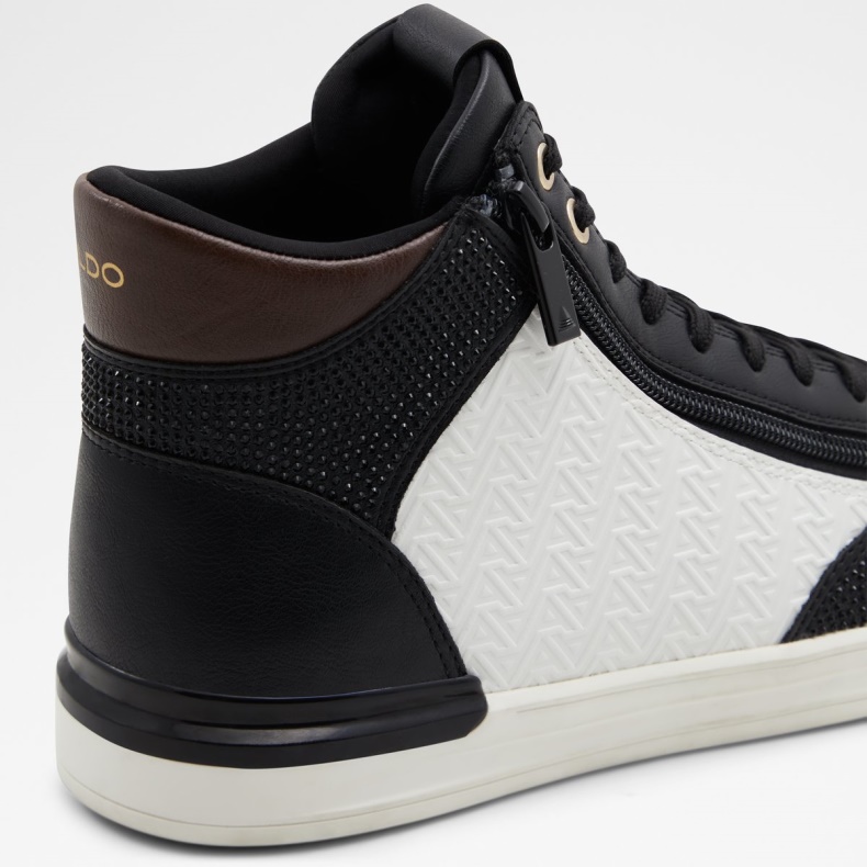 Mode Sort Syntetisk Skinnende Sauerbergg High Top Sneaker Aldo