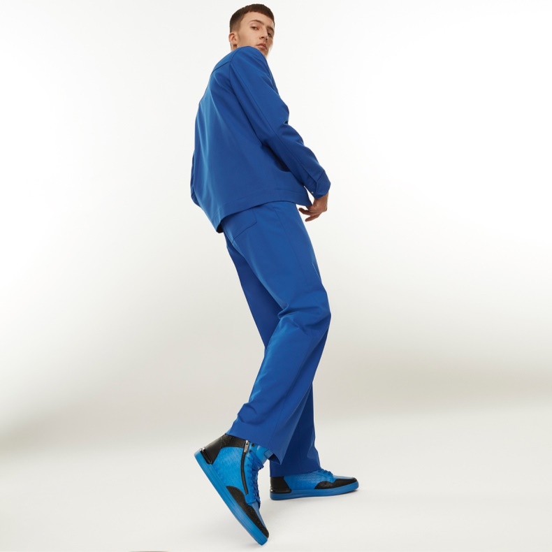 Aldo Sauerbergg Høj Top Sneaker Blå Mode