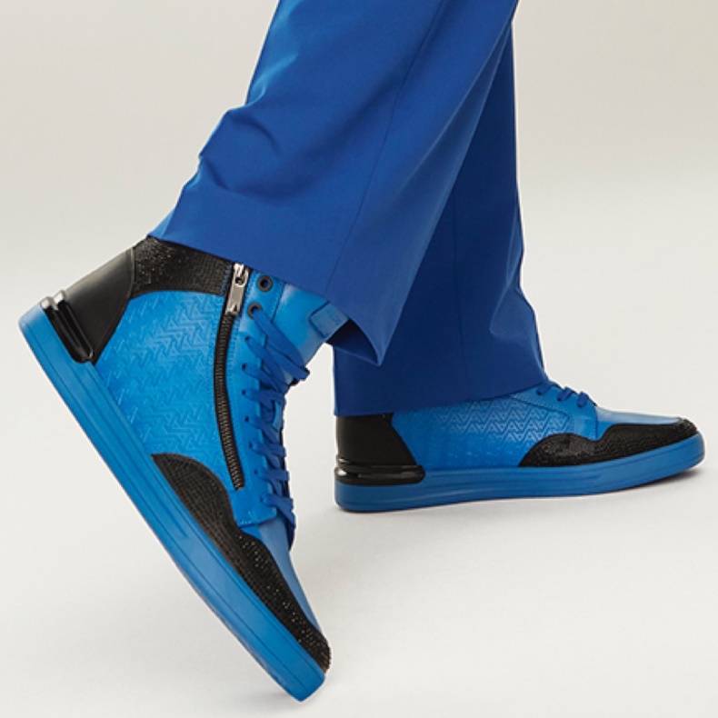 Mode Aldo Blå Sauerbergg Høj Top Sneaker Kop Sål