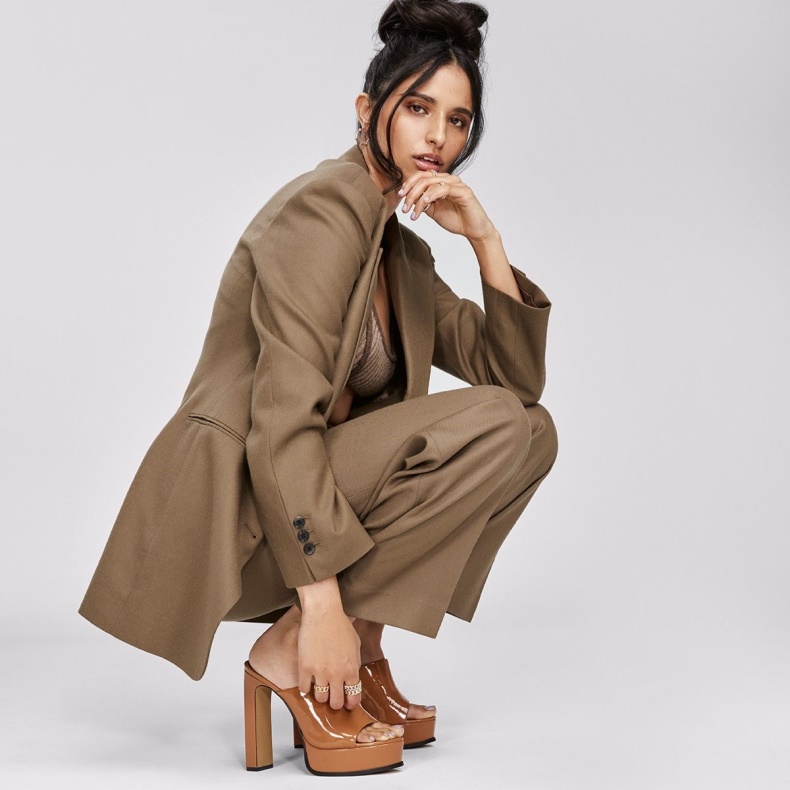 Aldo Fashion Mørk Beige Savilla Mule Plateforme Med Hæle