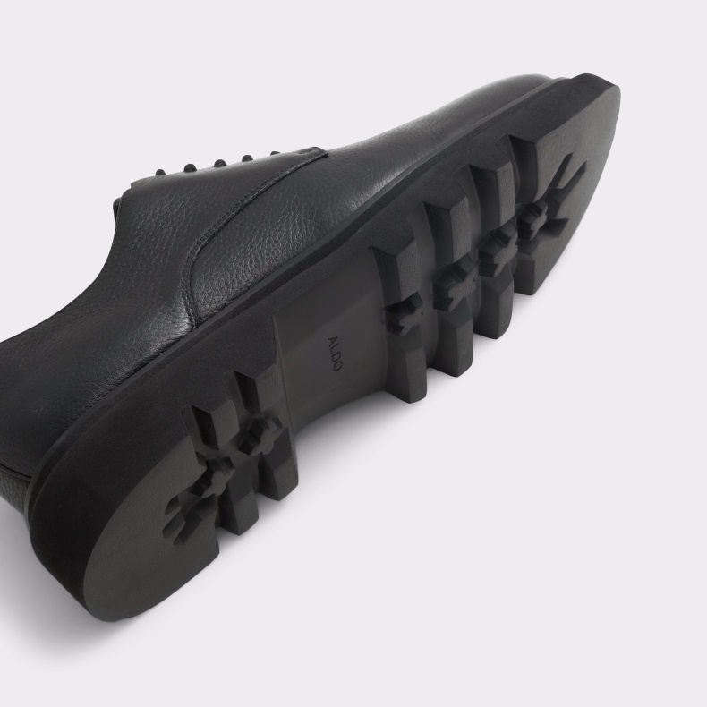 Ny Ankomst Sergei Oxford Sko Lug Sål Mode Sort Læder Kornet Aldo