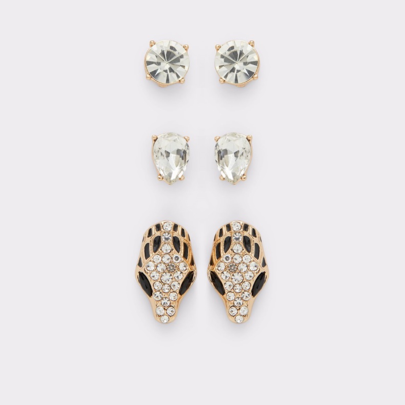 Aldo Fashion Sort-guld Multi Nyankomne Serpine øreringe