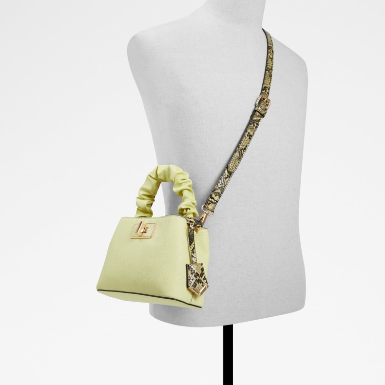 Snakie Top Håndtag Taske Mode Lys Gul Aldo