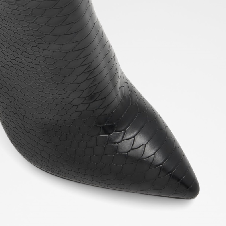 Sort Syntetisk Slangemode Aldo Sophialaan Knæhøj Støvle Stilethæl