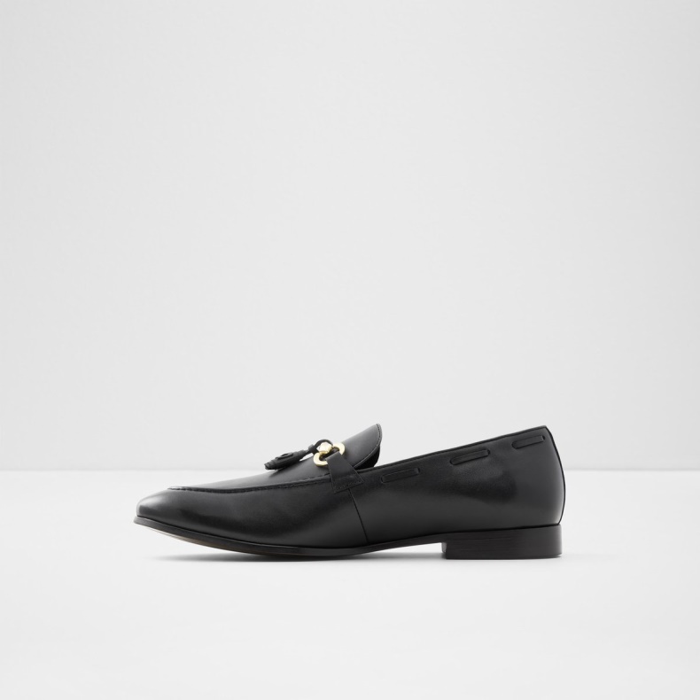 Aldo Fashion Stokhid Loafer Sort Læder Glat