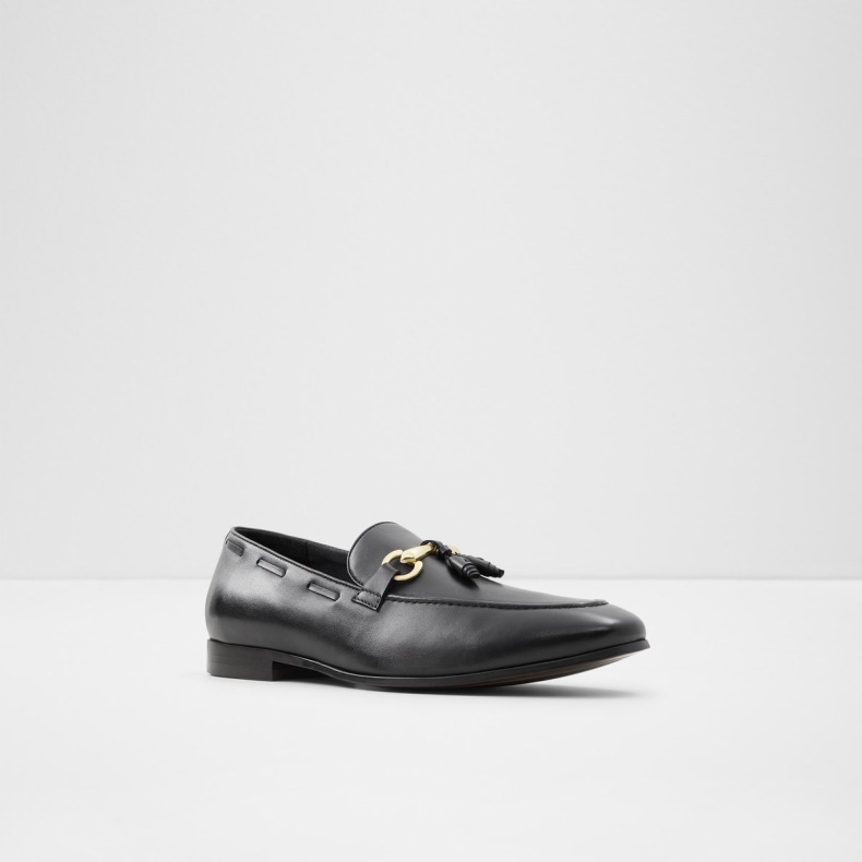 Aldo Fashion Stokhid Loafer Sort Læder Glat