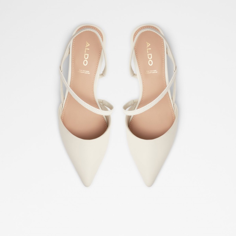 Mode Aldo Hvid Suzette Slynge Tilbage Høj Hæl