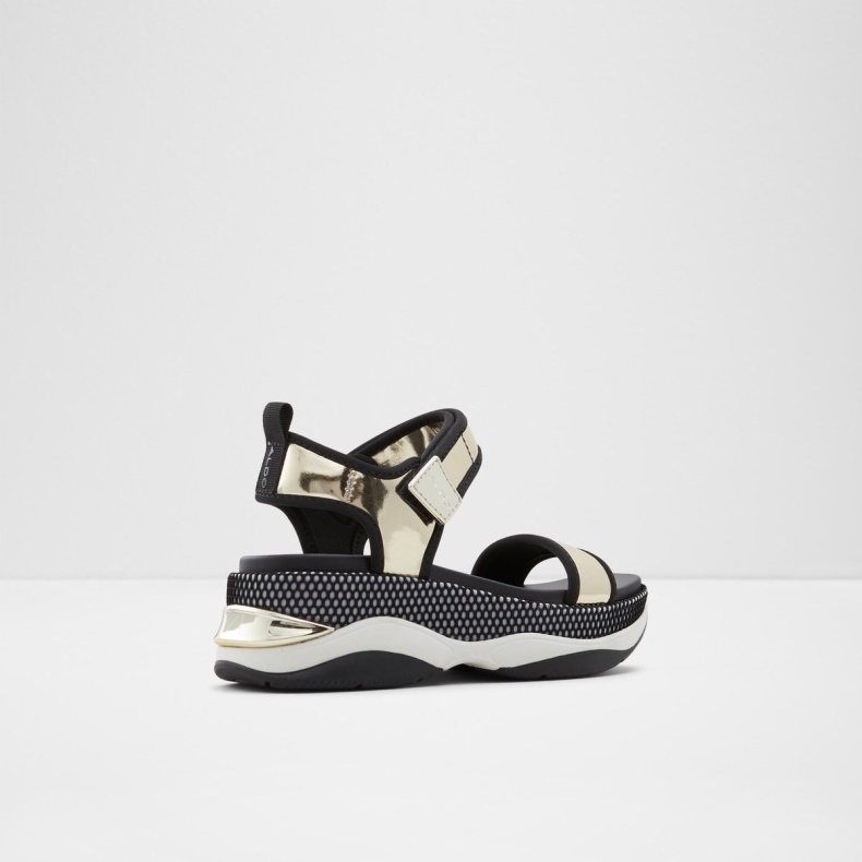 Mode Aldo Sort-guld Multi Talenagyn Kile Sandal