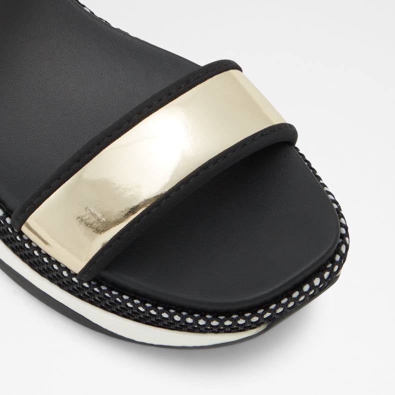 Mode Aldo Sort-guld Multi Talenagyn Kile Sandal