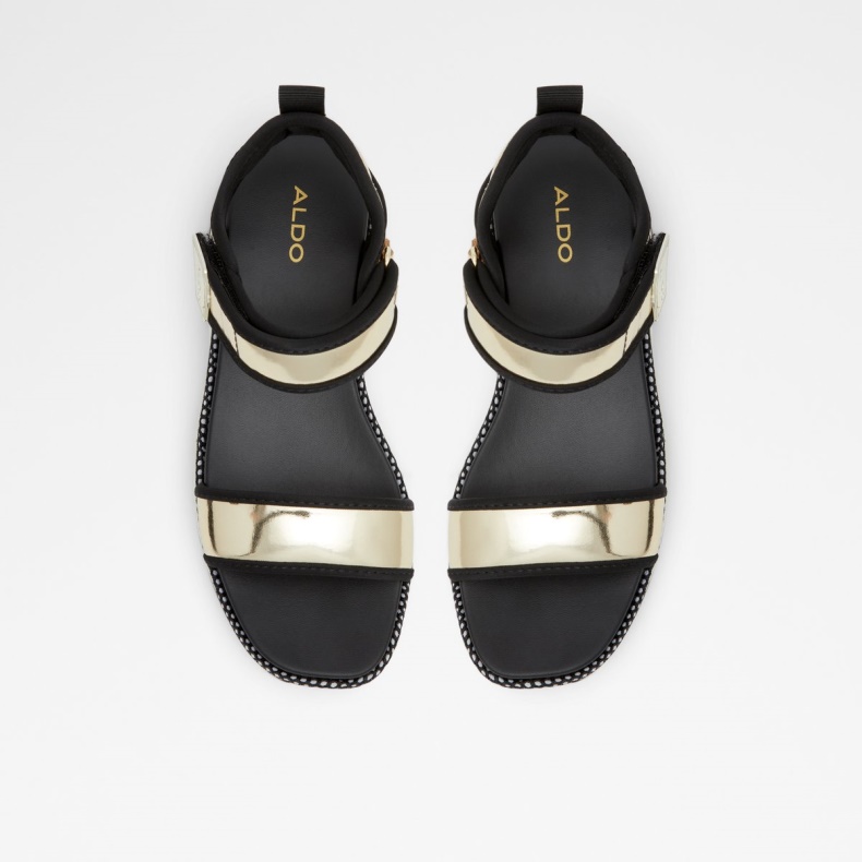 Mode Aldo Sort-guld Multi Talenagyn Kile Sandal