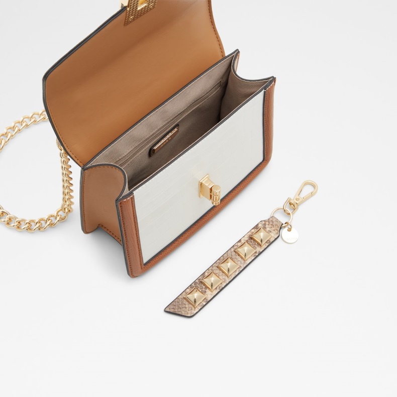 Mode Aldo Thealliaa Crossbody Taske Mørk Beige