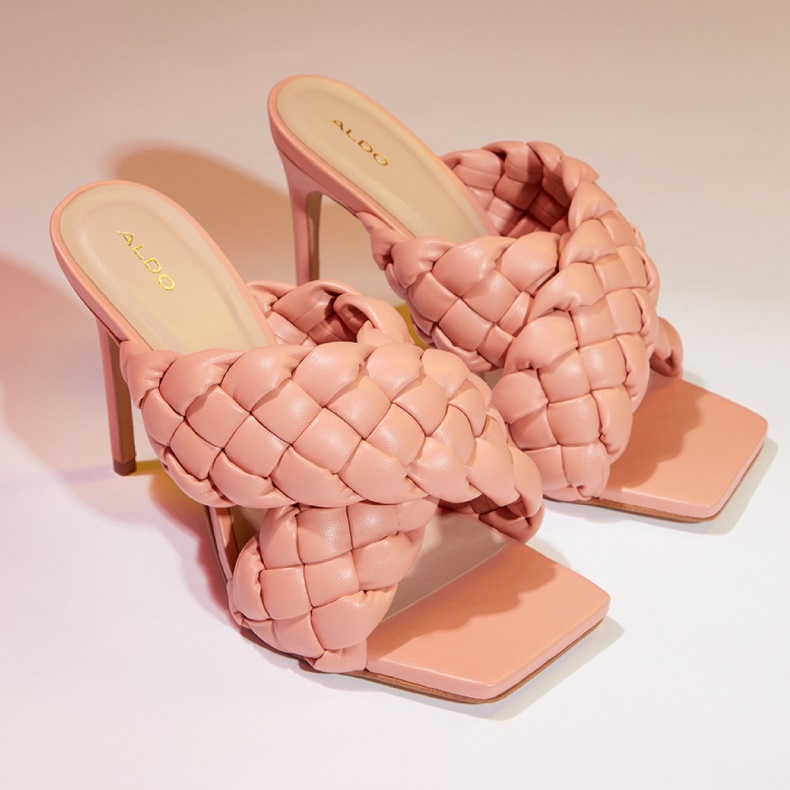 Aldo Lys Orange Mode Tressu Højhælet Sandal Stilethæl