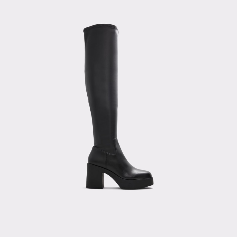 Aldo Fashion New Arrival Upscale Over-the-knee Boot Lug Sål Sort