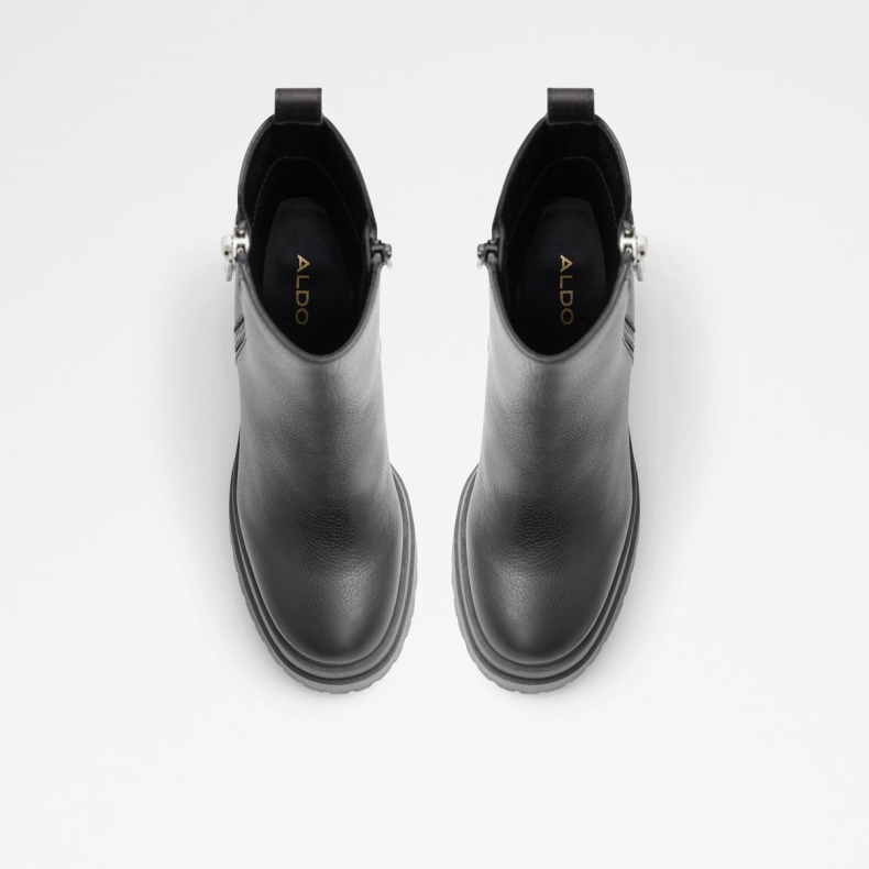 Sort Ny Ankomst Opadvendt Platform Ankel Støvle Lug Sål Aldo Mode