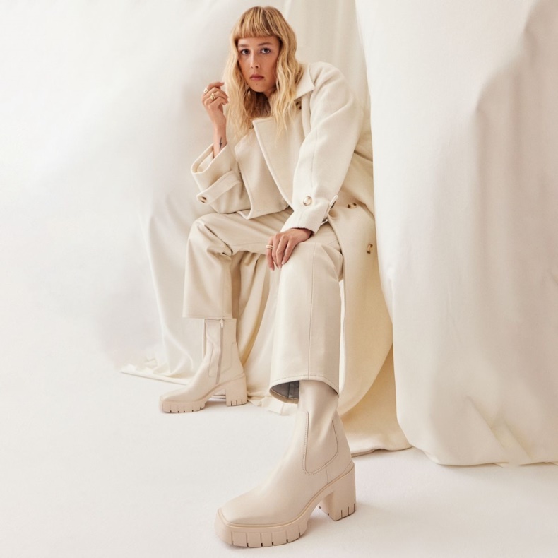 Upstage Sok Støvle Lug Sål Fashion Aldo Hvid