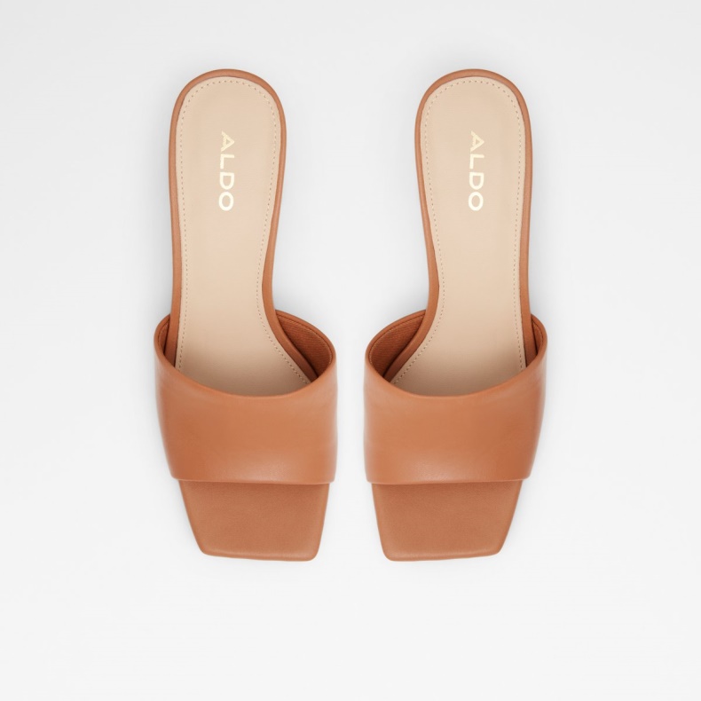 Velalith Højhælede Sandal Blokhæl Mode Cognac Aldo