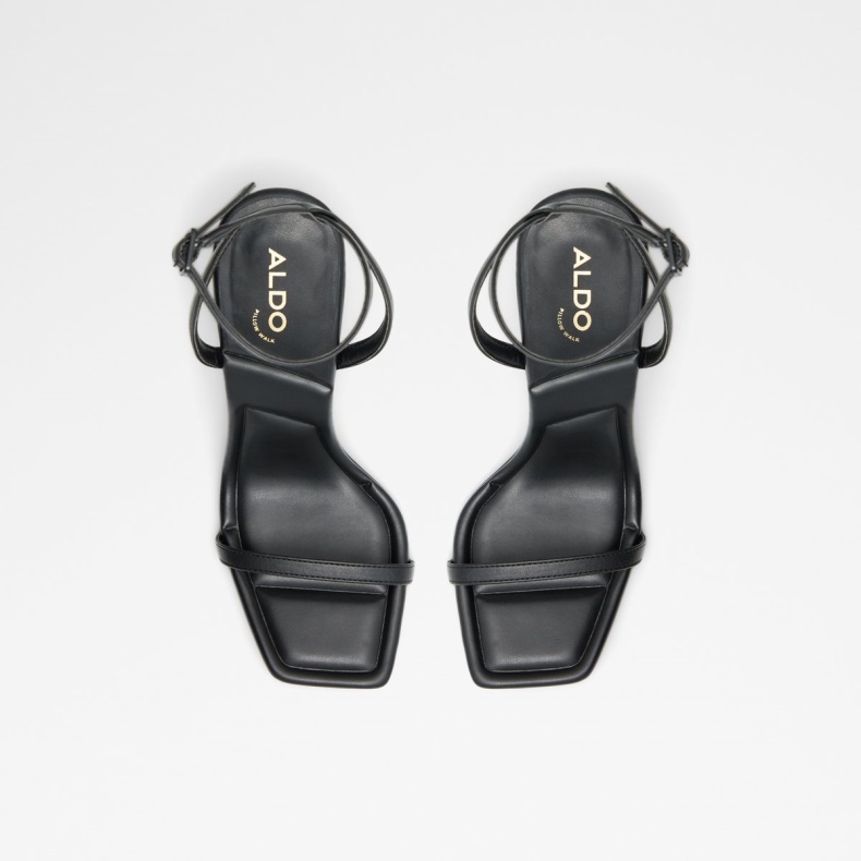 Ny Ankomst Vivanti Ankelrem Med Hæle Sandal Fashion Aldo Sort