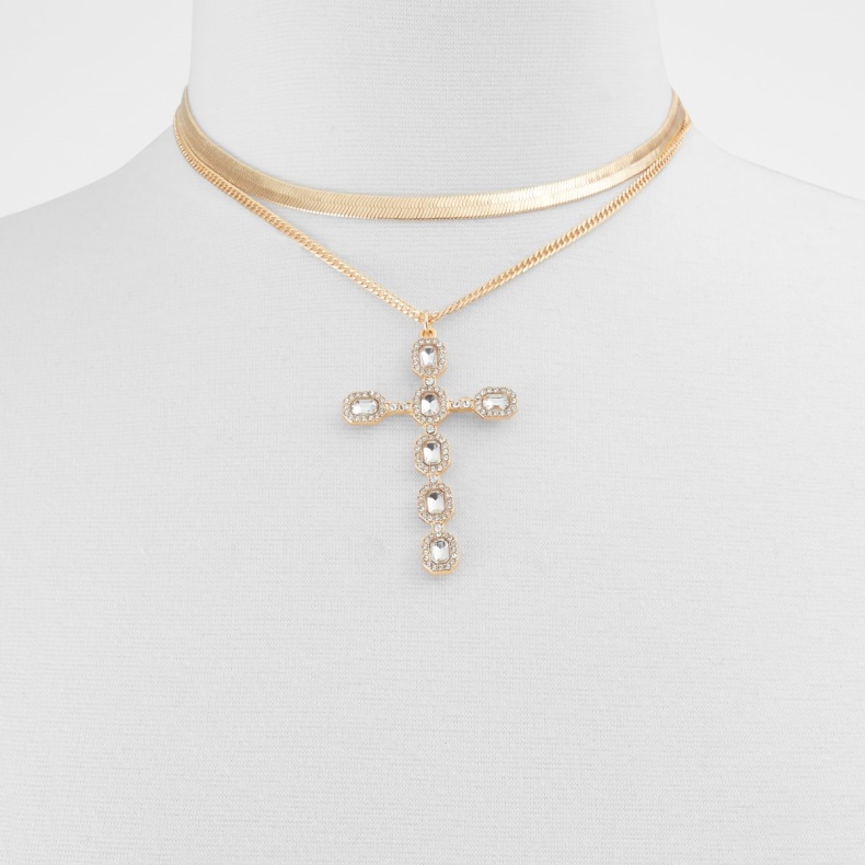 Mode Aldo Wykin Lagdelt Halskæde Guld-klar Multi