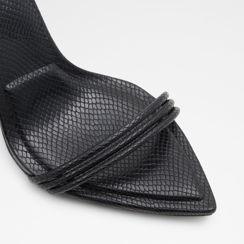 Sort Yberrar Sandal Med Stroppehælede Stilethæl Aldo Mode