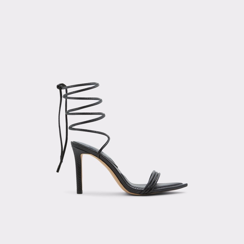 Yberrar Strappy Sandal Stilethæl Sort Aldo Mode