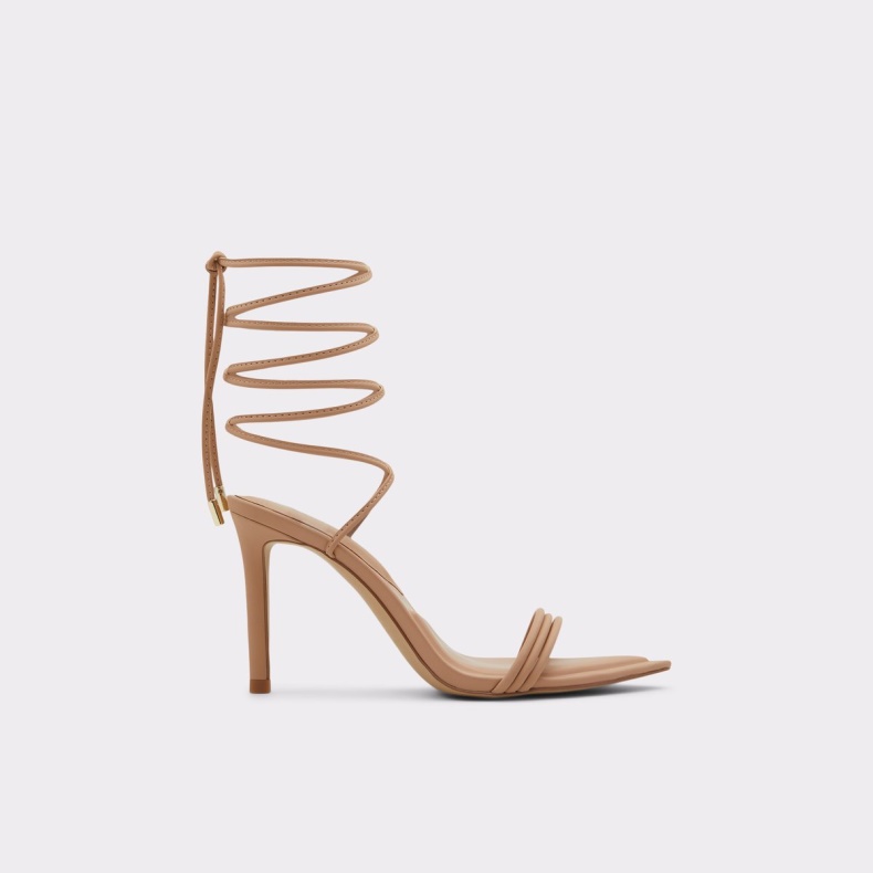 Medium Beige Aldo Fashion Yberrar Sandal Med Stropper Og Hæl