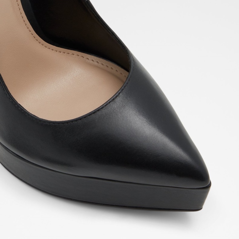 Aldo Fashion Sort Gulfinnet Højhælet Sko Stilethæl