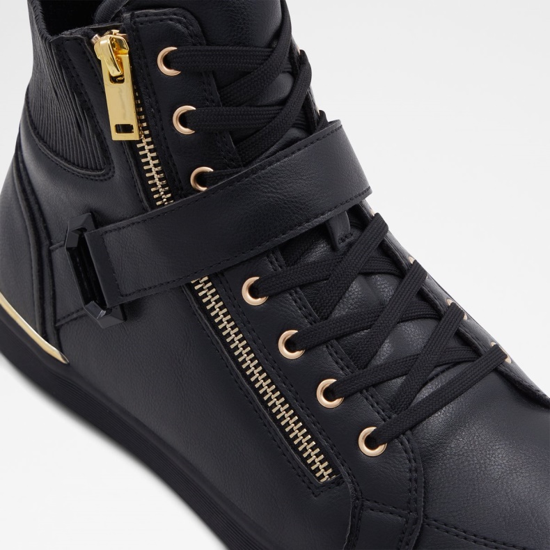 Sort Syntetisk Glat Yohji High Top Sneaker Kop Sål Fashion Aldo