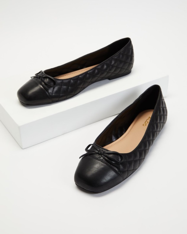 Aldo Fashion Sorte Braylynn Quiltede Balletlejligheder