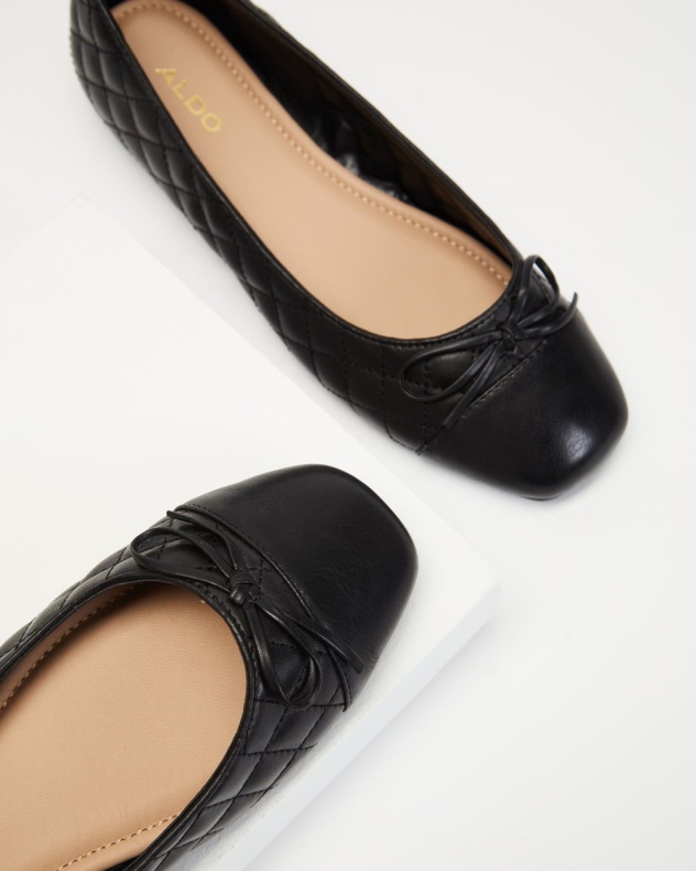 Aldo Fashion Sorte Braylynn Quiltede Balletlejligheder