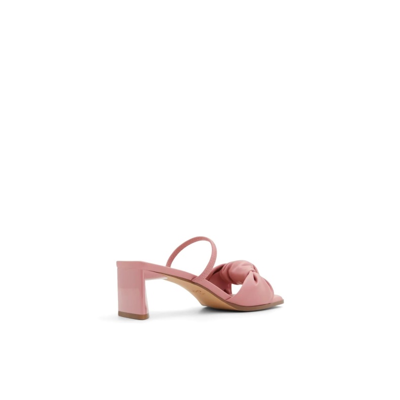 Mode Aldo Pink Wigoeth-hælede Sandaler Slip Ons