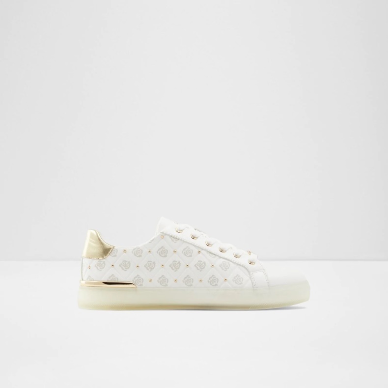 Mode Aldo Rosesneaker Lav Top Sneakers Snøre Hvide