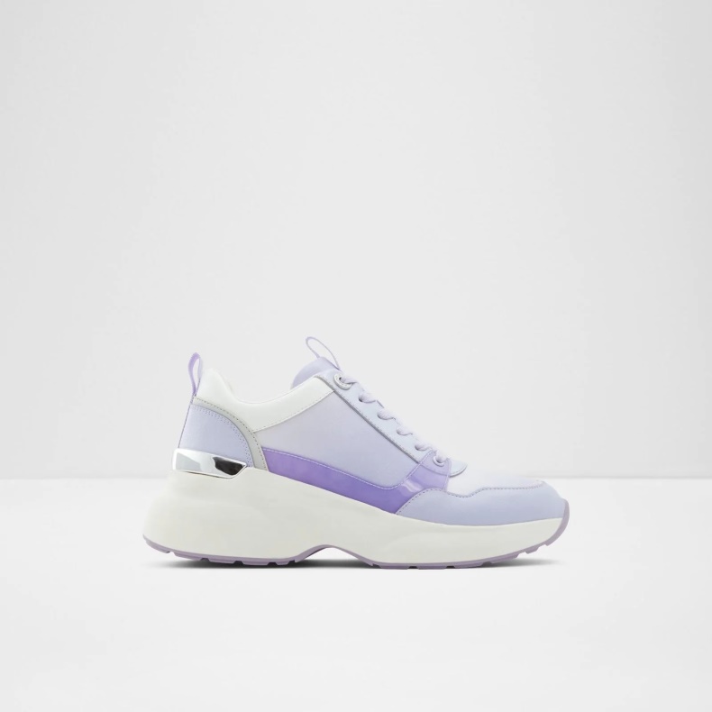 Mode Lilla Aldo Feelgood Mid Top Sneakers Med Snøre