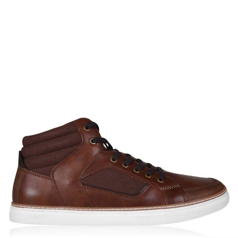 Cognac Aldo Hiaille Høje Sneakers Herremode Aldo