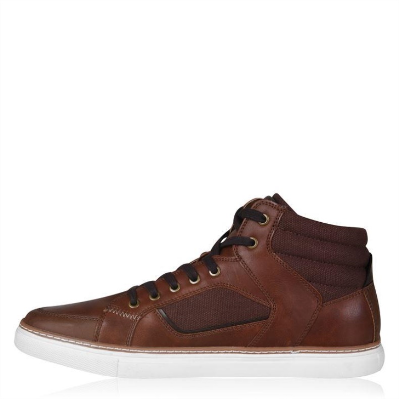 Cognac Aldo Hiaille Høje Sneakers Herremode Aldo