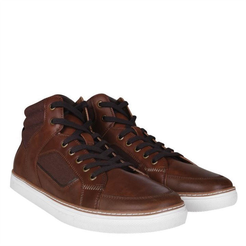 Cognac Aldo Hiaille Høje Sneakers Herremode Aldo