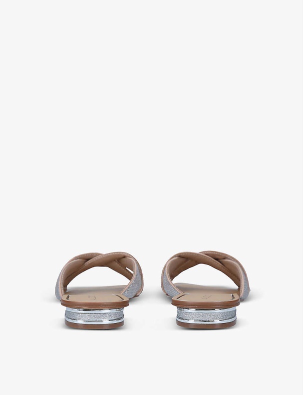 Aldo Bone Fashion Coredith Rhinestone-udsmykkede Vævede Glidersandaler