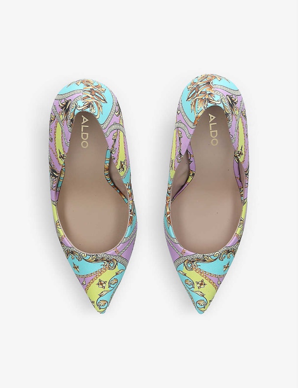 Aldo Mult/other Fashion Stessy-bane Med Spidse Tå I Imiteret Læder Med Grafisk Tryk