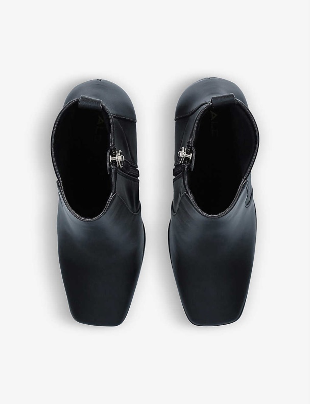 Sorte Mode Aldo Aurla Ankelstøvler Med Hæl I Imiteret Læder