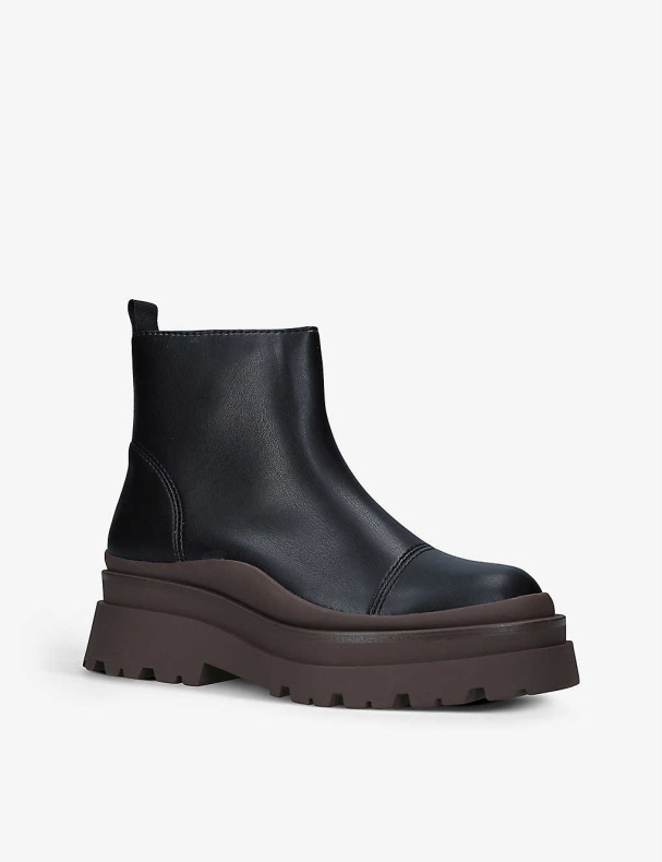 Sorte March Ankelstøvler I Imiteret Læder Fashion Aldo