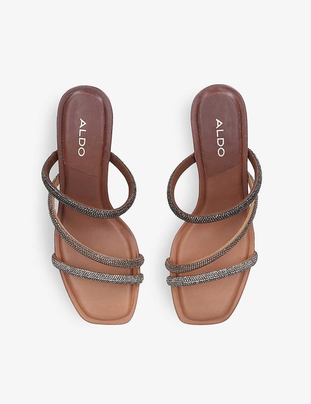 Edawen Strappy Udsmykkede Sandaler Brun/andre Aldo Mode