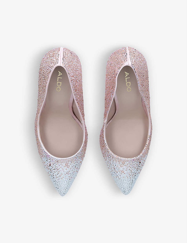 Mode Aldo Stessy Krystal-udsmykkede Domstole Bleg Rosa