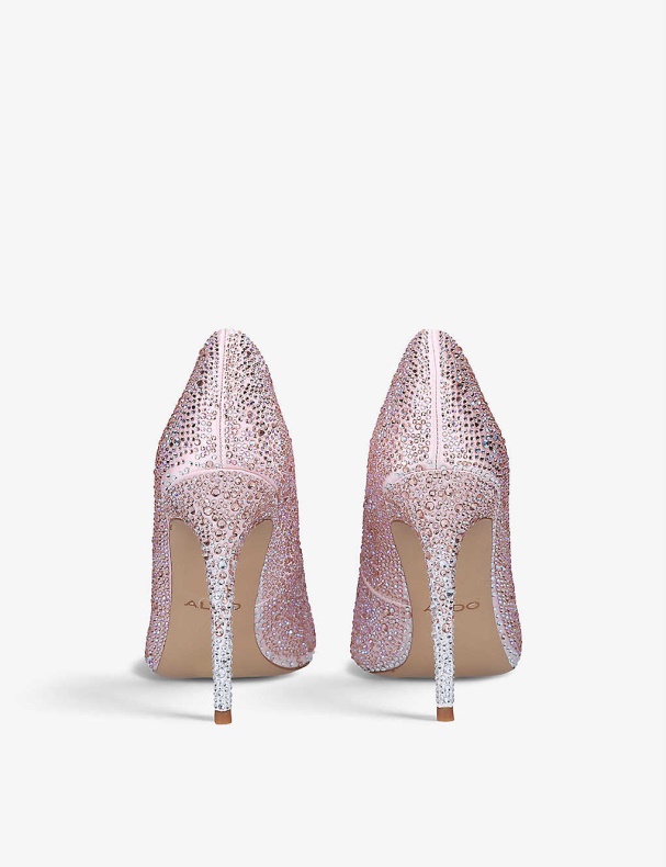 Mode Aldo Stessy Krystal-udsmykkede Domstole Bleg Rosa
