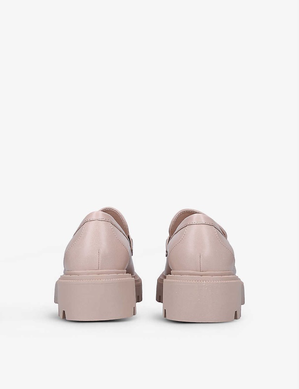 Modebeige Aldo Brixton Kæde-detalje Chunky-sål Loafers I Imiteret Læder