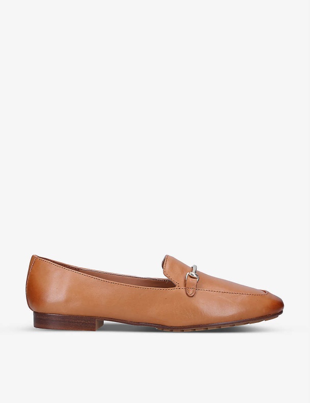 Harriot Firkantede Læder Loafers Tan Aldo Mode