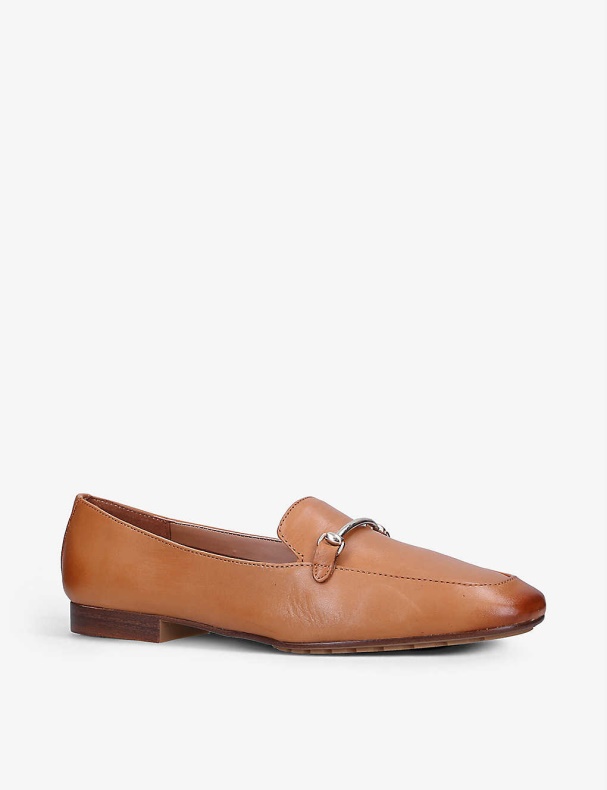 Harriot Firkantede Læder Loafers Tan Aldo Mode