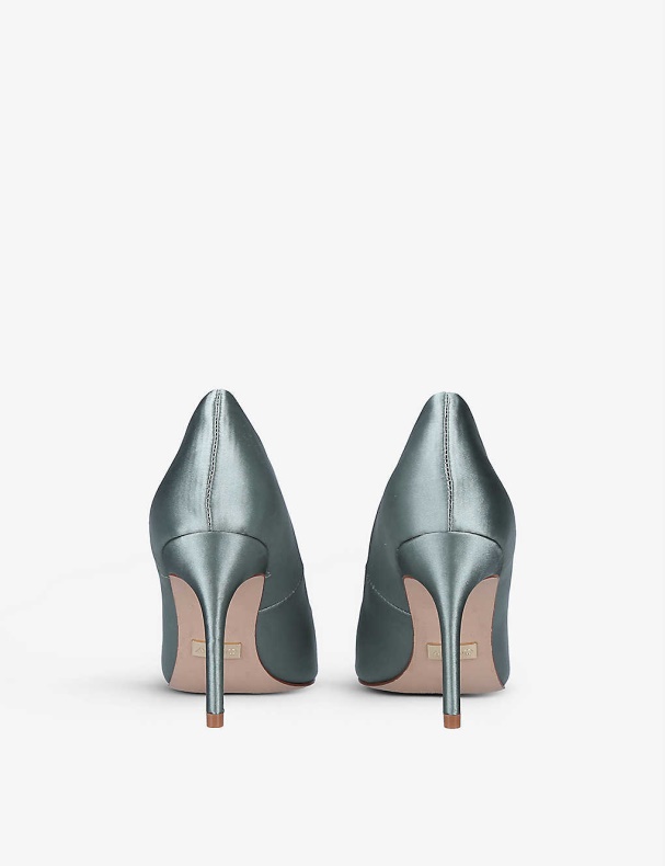 Platin Dekoreret-detalje Satin Domstol Sko Aldo Fashion Green